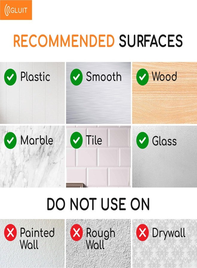 GLUIT Adhesive Wall Hooks for Hanging Heavy Duty 22 lbs Hooks for Walls No Damage, Towel Sticky Clear Hook, Waterproof, Home, Bathroom, Kitchen, Office, and Outdoor 12 Pack - Image 3