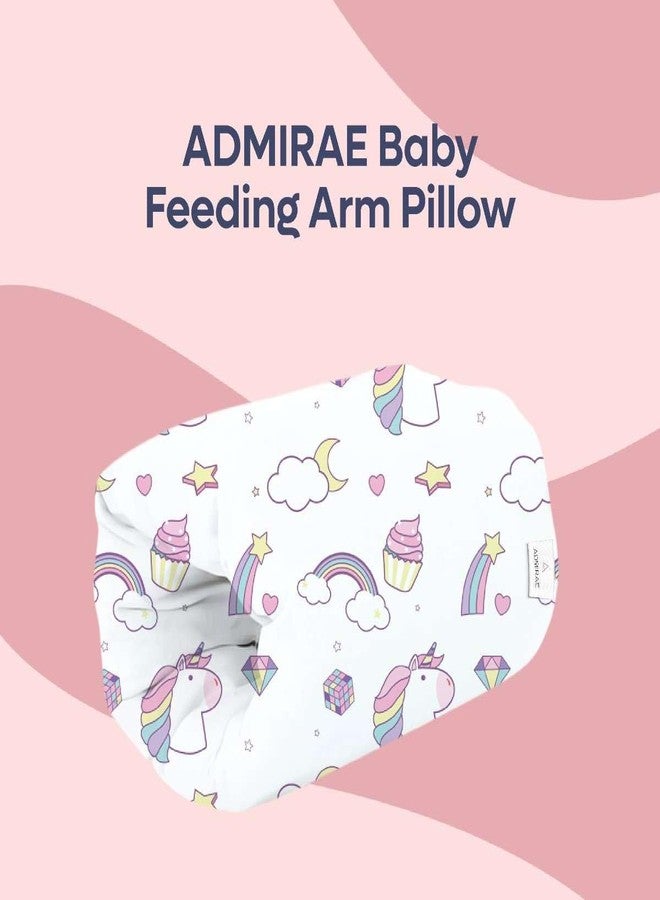 ADMIRAE Arm Feeding Pillow for Baby, Soft Nursing Pillow for Comfortable Feeding | Easy-to-Wear Arm Cushion for Mom & Dad |Washable Cover |Ideal for Bottle & Breastfeeding - Unicorn Print - Image 5