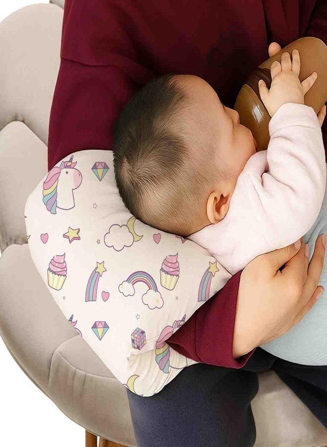 ADMIRAE Arm Feeding Pillow for Baby, Soft Nursing Pillow for Comfortable Feeding | Easy-to-Wear Arm Cushion for Mom & Dad |Washable Cover |Ideal for Bottle & Breastfeeding - Unicorn Print - Image 3