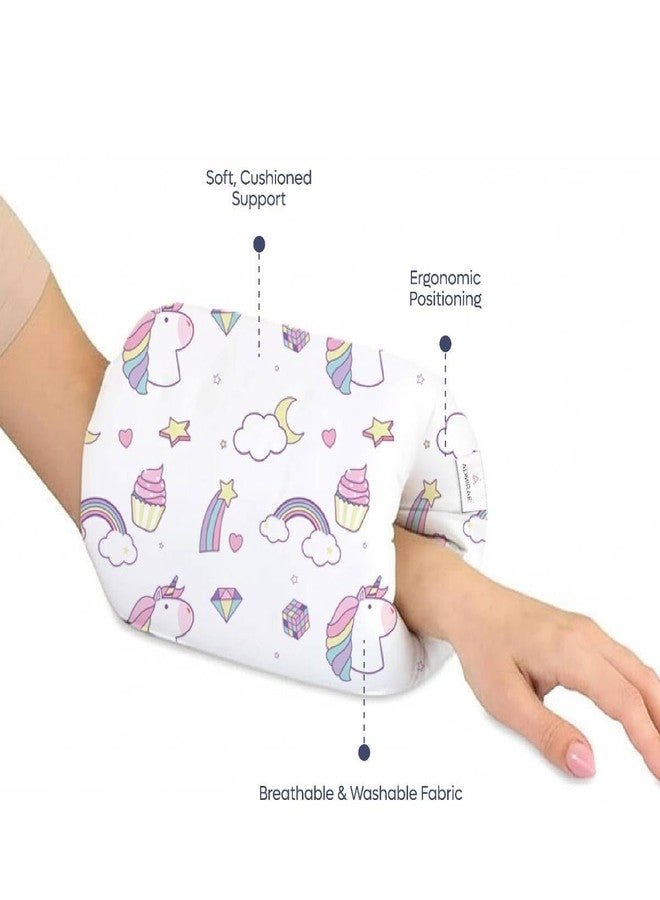 ADMIRAE Arm Feeding Pillow for Baby, Soft Nursing Pillow for Comfortable Feeding | Easy-to-Wear Arm Cushion for Mom & Dad |Washable Cover |Ideal for Bottle & Breastfeeding - Unicorn Print - Image 4
