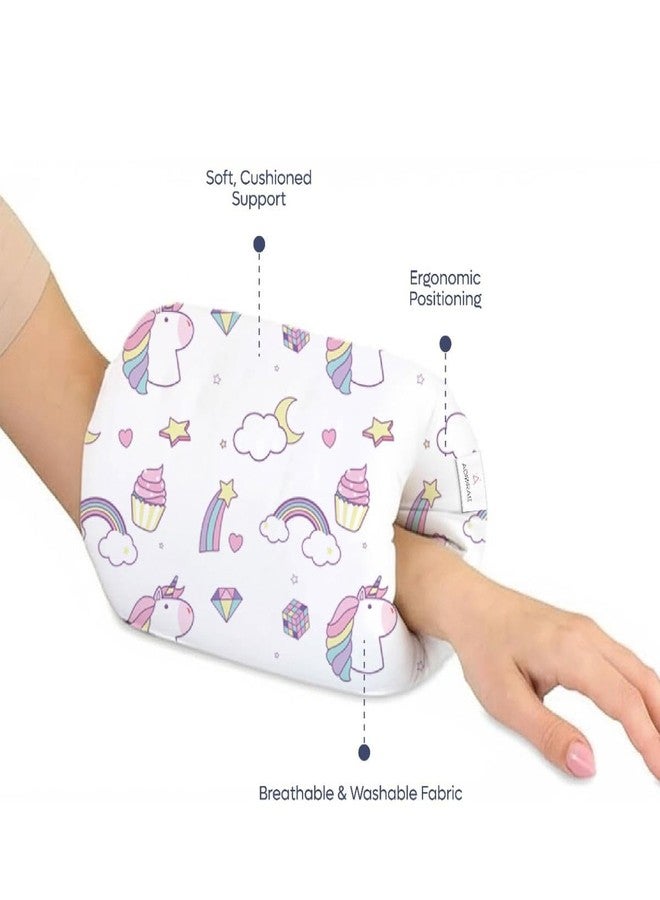 ADMIRAE Arm Feeding Pillow for Baby, Soft Nursing Pillow for Comfortable Feeding | Easy-to-Wear Arm Cushion for Mom & Dad |Washable Cover |Ideal for Bottle & Breastfeeding - Unicorn Print - Image 2