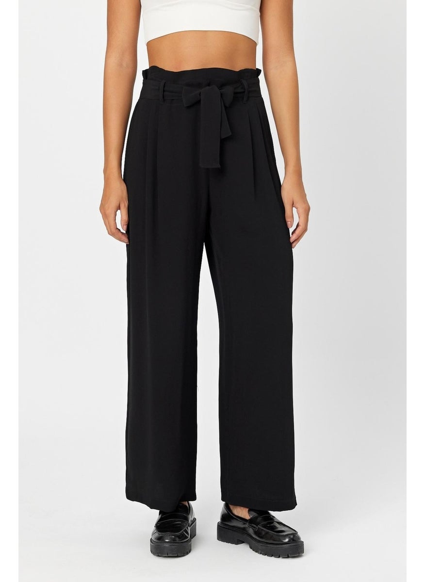 Alexander Gardi - Belted Pleated Palazzo Trousers (B24-00232) - Image 1