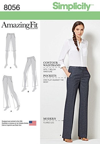 Simplicity 8056 Women's Flared Pants and Shorts Sewing Patterns, Sizes 10-18 - Image 1