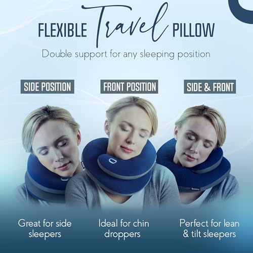 BCOZZY Neck Pillow for Travel Provides Double Support to The Head, Neck, and Chin in Any Sleeping Position on Flights, Car, and at Home, Comfortable Airplane Travel Pillow, Leopard - Image 5