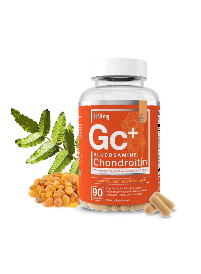 Essential Elements مكمل الجلوكوزامين والشوندرويتين وMSM وبوسويليا سيراتا وحمض الهيالورونيك لدعم المفاصل ومكمل مضاد للأكسدة للمرونة 90 كبسولة - Image 1