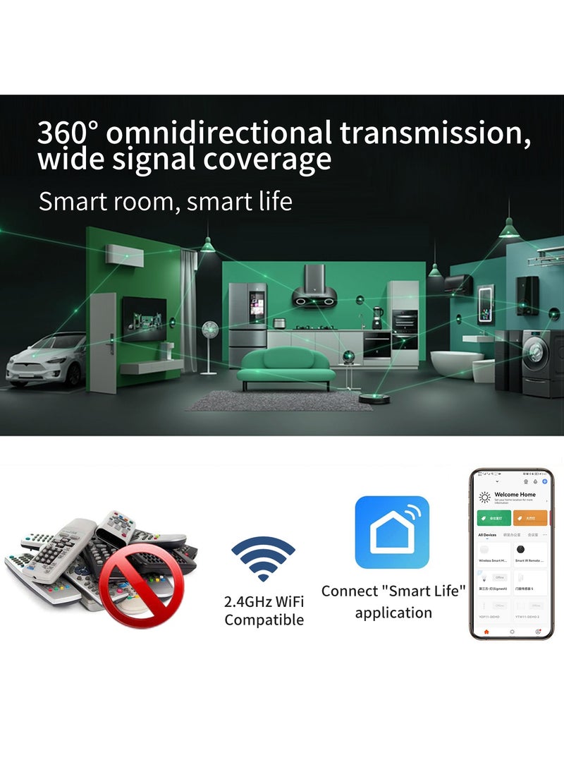 Smart Wireless Gateway IR Remote Control Zigbee 3.0 BLE Mesh 2.4G WiFi for Air Conditioner TV DVD Fan Smart Life APP Control Compatible with Alexa Google Home IFTTT Voice Control  - Image 3