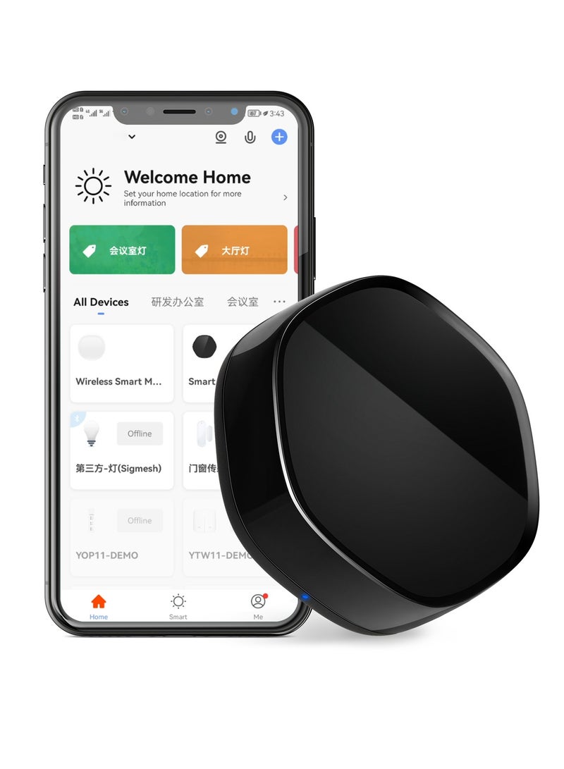 Smart Wireless Gateway IR Remote Control Zigbee 3.0 BLE Mesh 2.4G WiFi for Air Conditioner TV DVD Fan Smart Life APP Control Compatible with Alexa Google Home IFTTT Voice Control  - Image 1