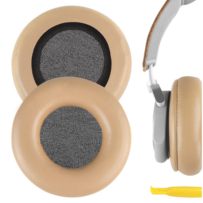 Geekria Replacement Ear Pads for Bang Olufsen Beoplay H4 H6 H7 H9 H9i HX Portal Headphones Ear Cushions Repair Parts KhakiNo Plastic Clip - Image 2