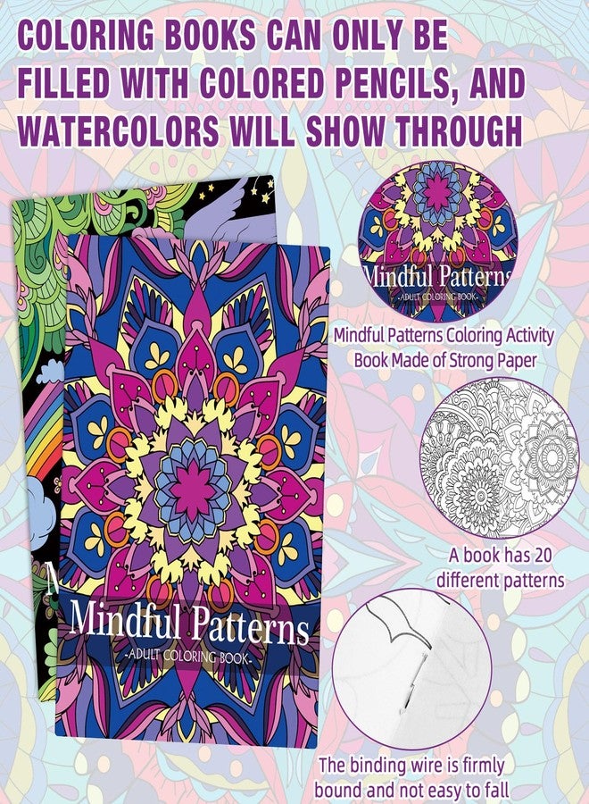 Liliful 24 Pcs Mindful Coloring Book Bulk for Adult Kids DIY Art Stress Relief Drawing Book with Relaxing Mindfulness Patterns for Adults, Party Favors, Goodie Bag Filler and Holiday Gifts - Image 3