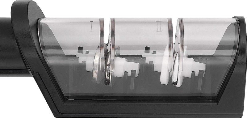 ZWILLING MIYABI Knife Sharpener, Ceramic & Diamond Discs, Matte Black - Image 3