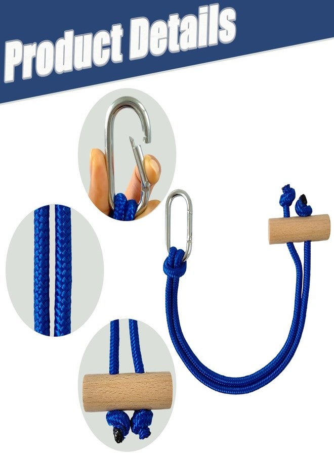 Toeloioh Horse Bucket Strap for Horse Owners, Multi-Purpose Adjustable Barn Bucket Strap, Classic Blue with Wooden Snap, Single/Double Pack, Perfect for Stall Hanging & Organizing - Image 3