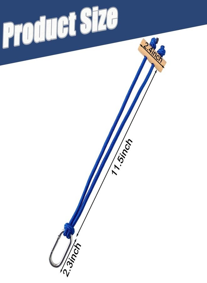 Toeloioh Horse Bucket Strap for Horse Owners, Multi-Purpose Adjustable Barn Bucket Strap, Classic Blue with Wooden Snap, Single/Double Pack, Perfect for Stall Hanging & Organizing - Image 2