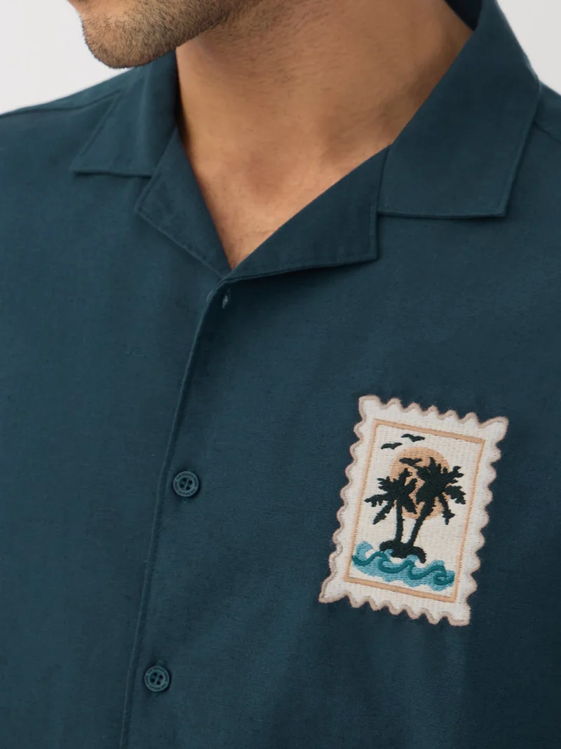 The Souled Store  Linen Shirt: Beach Vibes  | Best Price UAE
