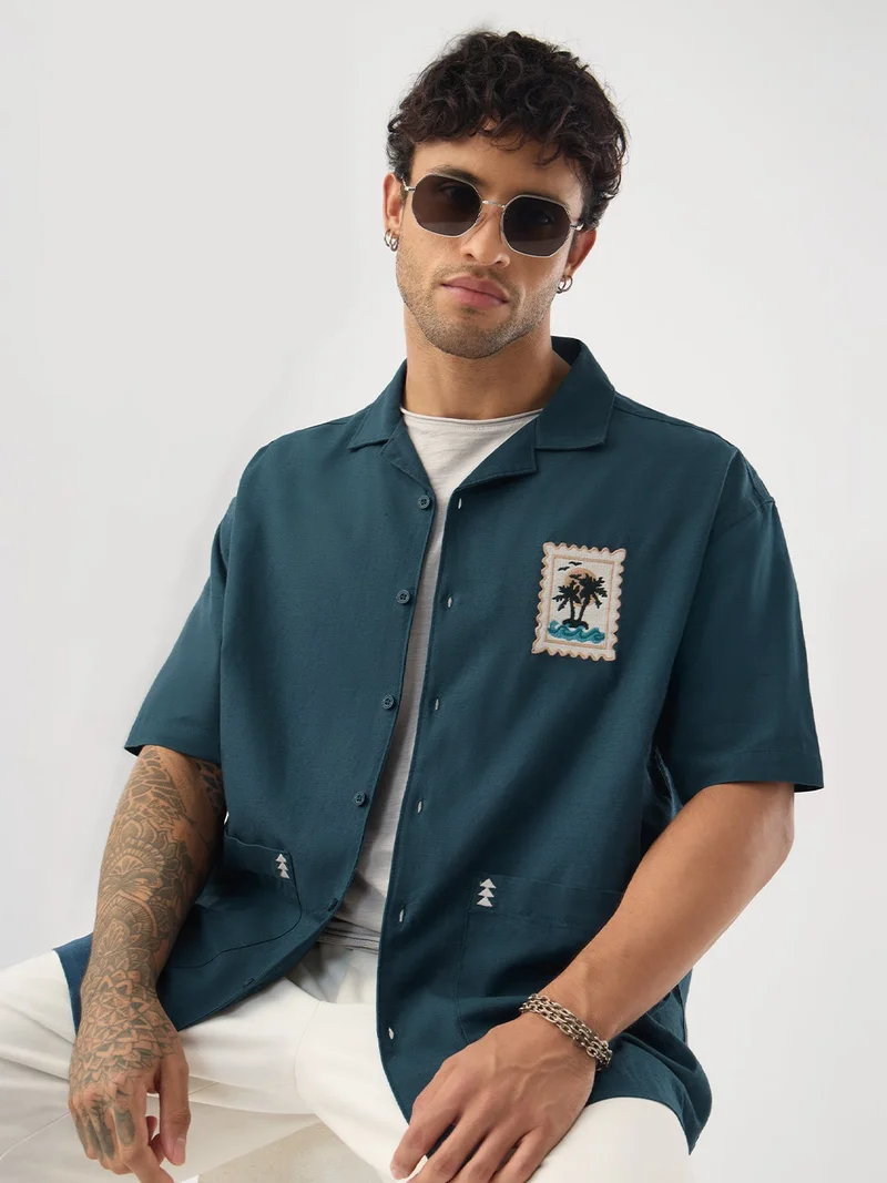 The Souled Store  Linen Shirt: Beach Vibes  | Best Price UAE