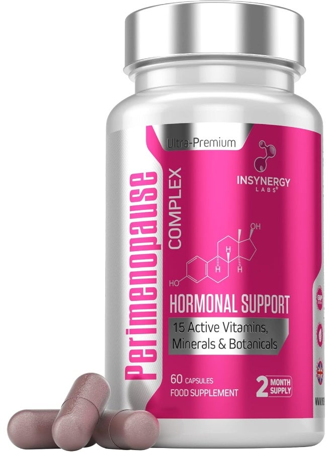 Insynergy Labs Ultra Premium Perimenopause Supplements with Black Cohosh - Highest Strength in the UK Perimenopause Vitamins Complex 15 in 1 | Menopause Relief Supplement for Women | 60 Vegan Tablets Hormone Support - Image 1