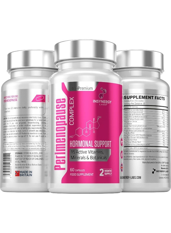 Insynergy Labs Ultra Premium Perimenopause Supplements with Black Cohosh - Highest Strength in the UK Perimenopause Vitamins Complex 15 in 1 | Menopause Relief Supplement for Women | 60 Vegan Tablets Hormone Support - Image 2