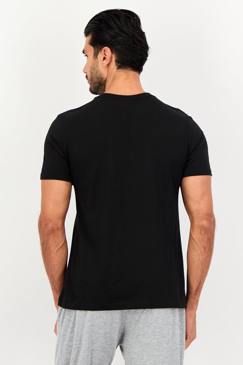 PUMA Men Sportswear Fit Short Sleeves Brand Logo T-Shirt, Black - Image 2