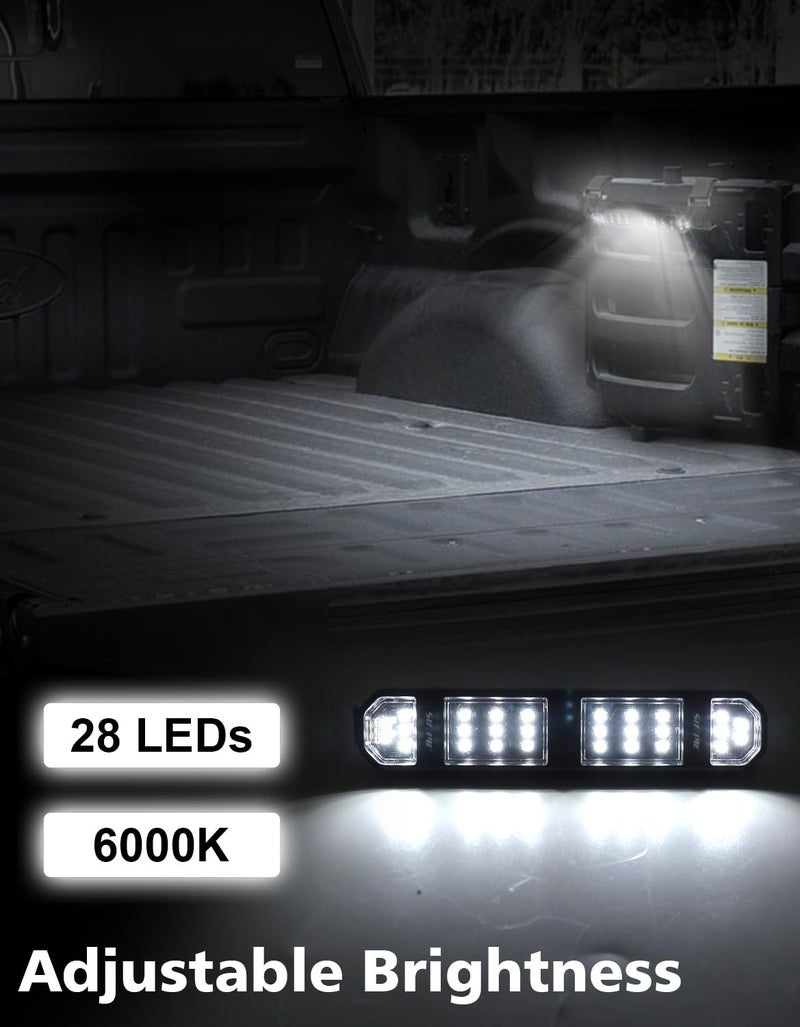 SUNPIE Truck Bed Lights Car Interior LED Lights with Switch Button &Strap Rechargeable Type-C Battery Powered Car Interior Lighting for Wrangler Truck RV Van Lorry Camper Boat Caravan Motorhome - Image 5