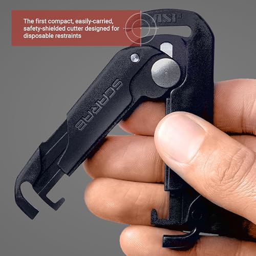 ASP, Inc. Scarab Cutter for Tri-Fold Restraints, Clippers for Safe Removal of Disposable Cuffs, Compact Safety Blade for Removing Bands and Medical Bracelets, Split-Ring Attachment for Keychains - Image 3