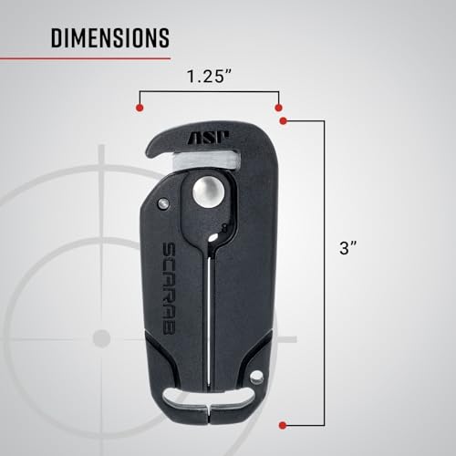 ASP, Inc. Scarab Cutter for Tri-Fold Restraints, Clippers for Safe Removal of Disposable Cuffs, Compact Safety Blade for Removing Bands and Medical Bracelets, Split-Ring Attachment for Keychains - Image 4