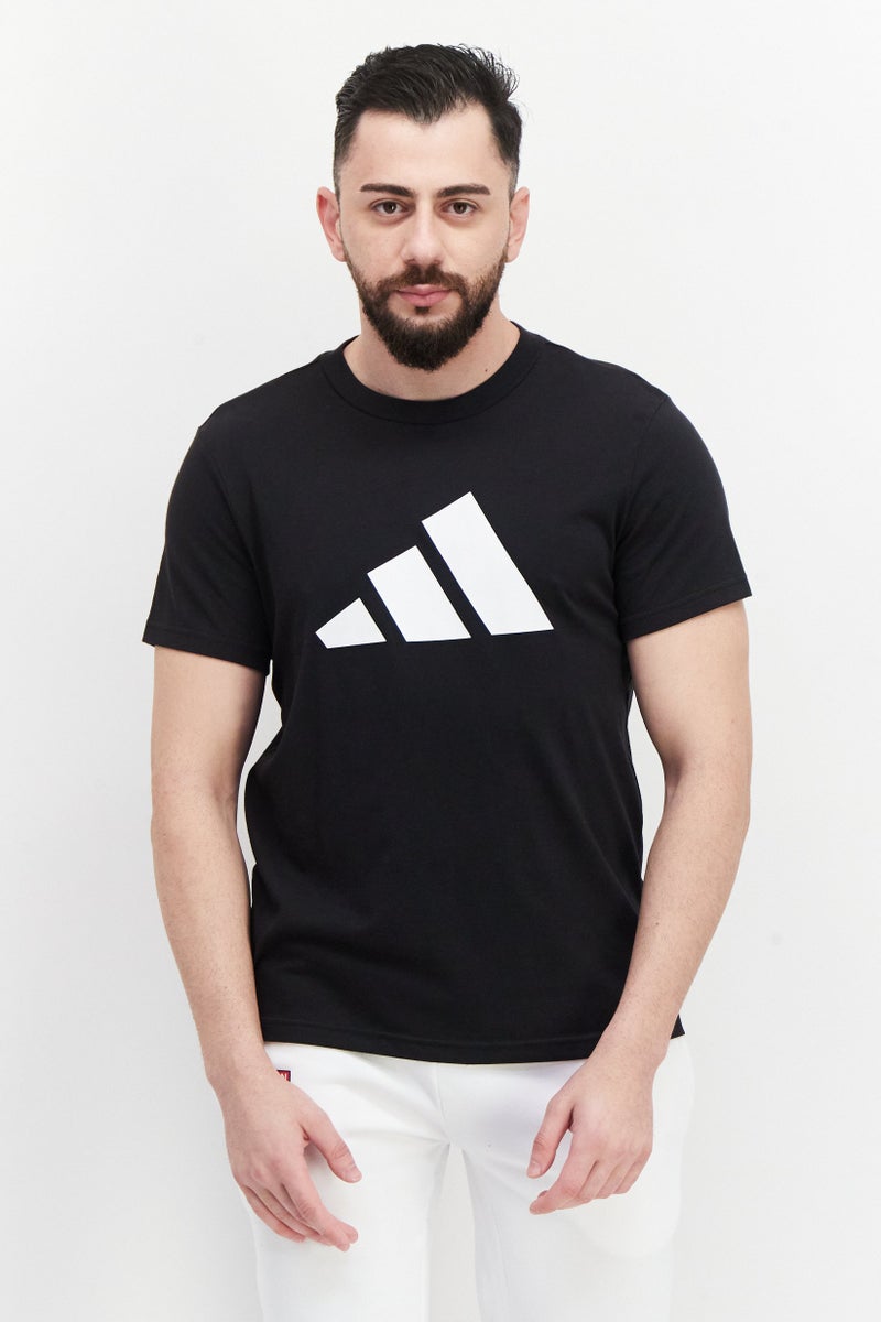 Adidas Men Sport Fit Short Sleeve Training T-Shirt, Black - Image 1