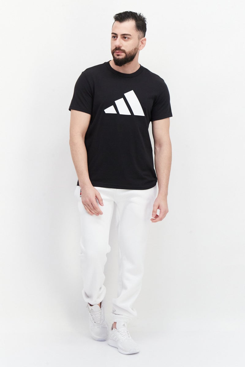 Adidas Men Sport Fit Short Sleeve Training T-Shirt, Black - Image 3