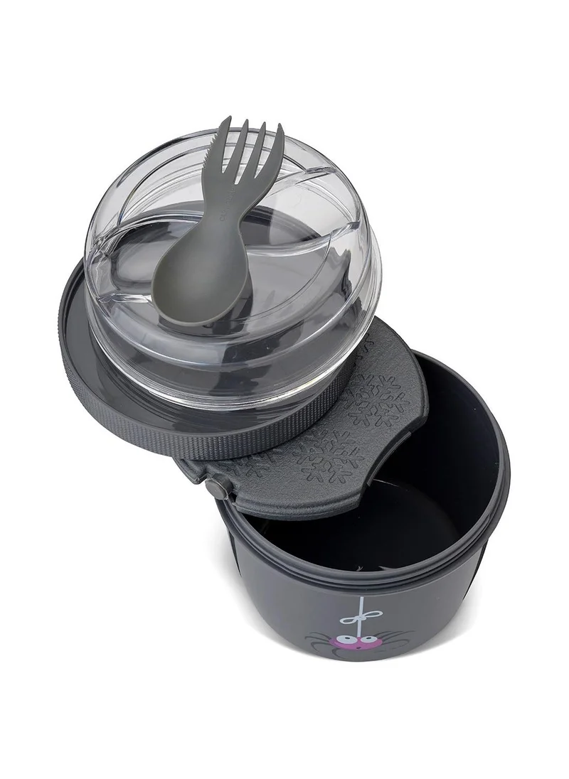 Carl Oscar Carl Oscar Sweden N'Ice Cup Lunch Box™ 0.5L With Cooling Pack + Upper Snack Compartment 0.3L - Grey