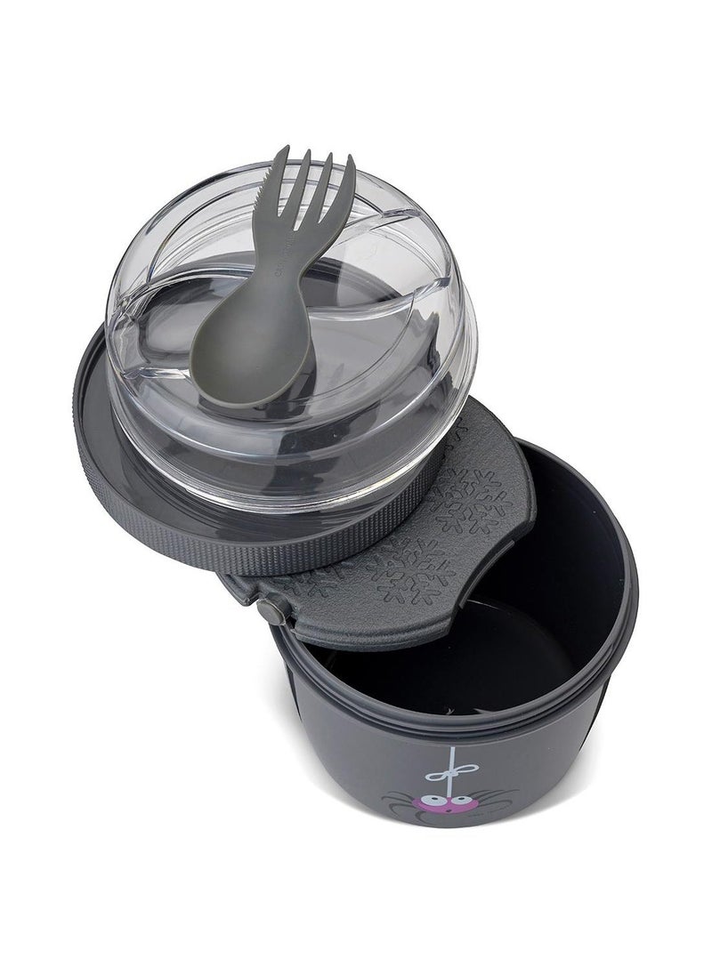 Carl Oscar Sweden N'Ice Cup Lunch Box™ 0.5L With Cooling Pack + Upper Snack Compartment 0.3L - Grey - Image 3