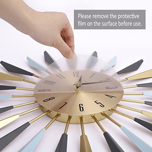 JUGV 22 Inch Large Metal Wall Clock - Modern Design, Easy to Read for Bedroom, Dining, Living Room, Kitchen, Office Decor - Image 5