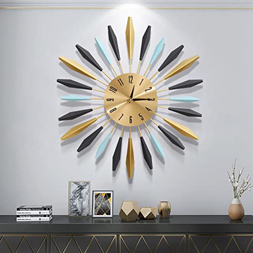JUGV 22 Inch Large Metal Wall Clock - Modern Design, Easy to Read for Bedroom, Dining, Living Room, Kitchen, Office Decor - Image 1