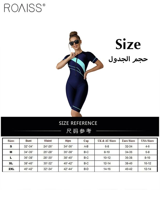 Women'S One Piece Conservative Swimsuit Fashionable Tight Fitting High Elastic Swimwear Knee Length Zipper Closure Racing Swimsuit - pzsku/Z931259D1E798D1827929Z/45/_/1715309340/dfef231f-78aa-4eca-8e73-2910521c63d6