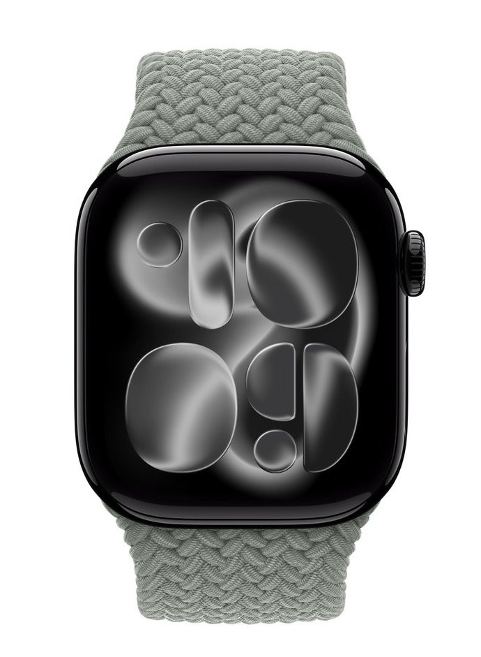 ووتش سوار مضفر أحادي الحلقة متوافق مع ساعات أبل مقاس 38 مم، 40 مم، 41 مم (42 مم من السلسلتين 10 و11)، سوار رياضي ناعم منسوج، سوار معصم بديل قابل للتعديل لساعات أبل من السلسلة 1، 2، 3، 4، 5، 6، 7، 8، 9، 10، 11/SE - أخضر - Image 2