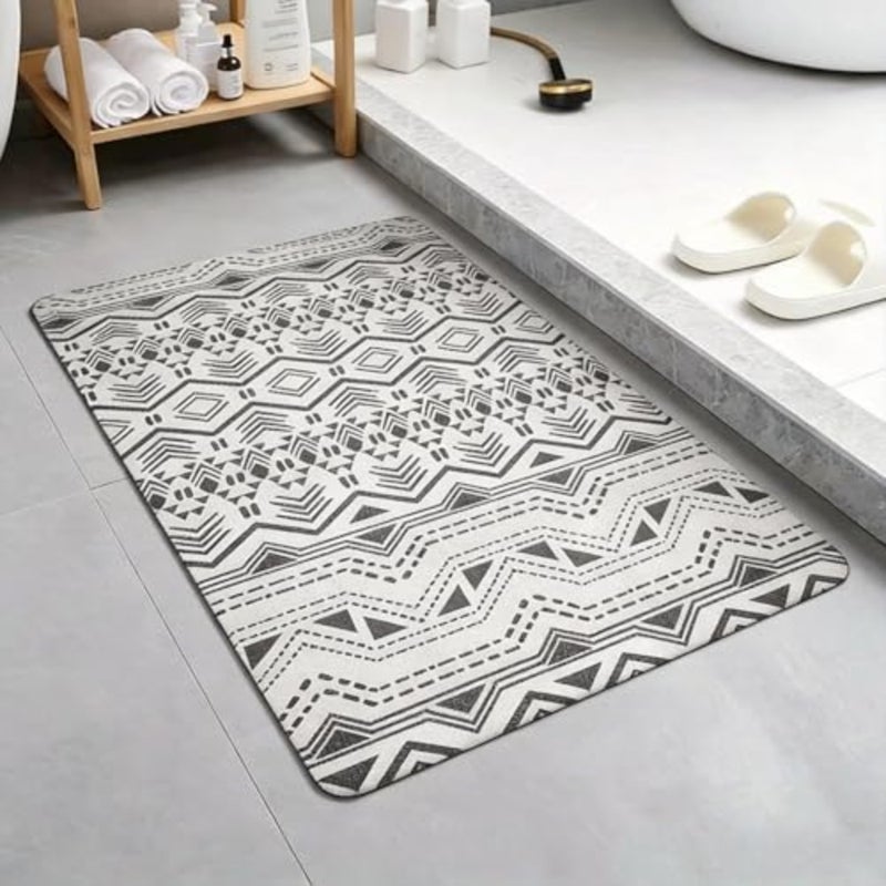 40x60cm Diatom Mud Bath Mat Super Soft Absorbent Bath Mat Entrance Door Carpet Non-Slip Quick-Drying Mats Bathroom Mats Kitchen Mats E - Image 1