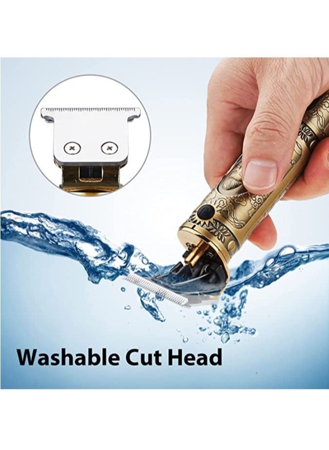 ELTRAZONE Professional Mens Hair Trimmers, Cordless Rechargeable Beard Trimmer T-Blade Hair Clippers for Men, 0mm Zero Gapped Baldhead Shaver with 3 Combs - Image 5