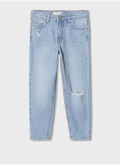 Kids Distressed Straight Fit Jeans