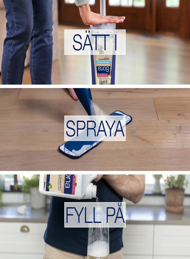 بونا عبوة إعادة تعبئة منظف الأرضيات الخشبية المدهونة بالزيت من بونا (850 مل) (32 أونصة) للمنزل | المطبخ | الأرضيات | خالٍ من المواد الكيميائية الضارة | آمن للأطفال والحيوانات الأليفة | يزيل الأوساخ والبقع الصعبة | عبوة إعادة تعبئة - Image 3