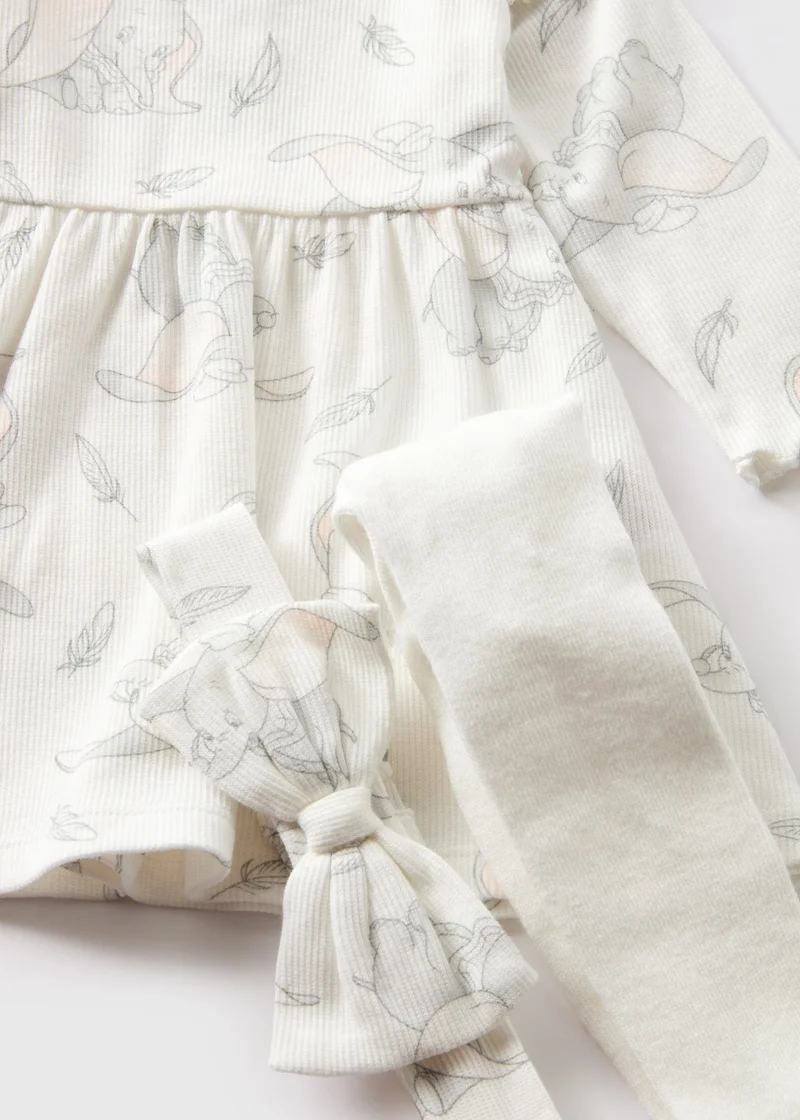 Matalan Disney Baby Cream Dumbo Dress Set