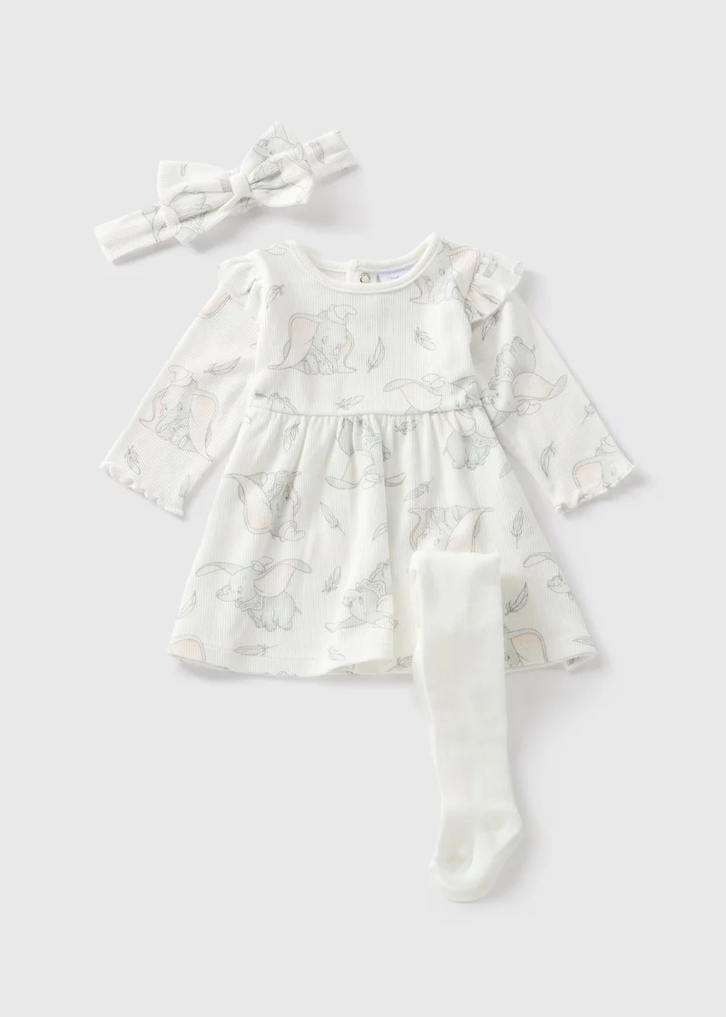 Matalan Disney Baby Cream Dumbo Dress Set