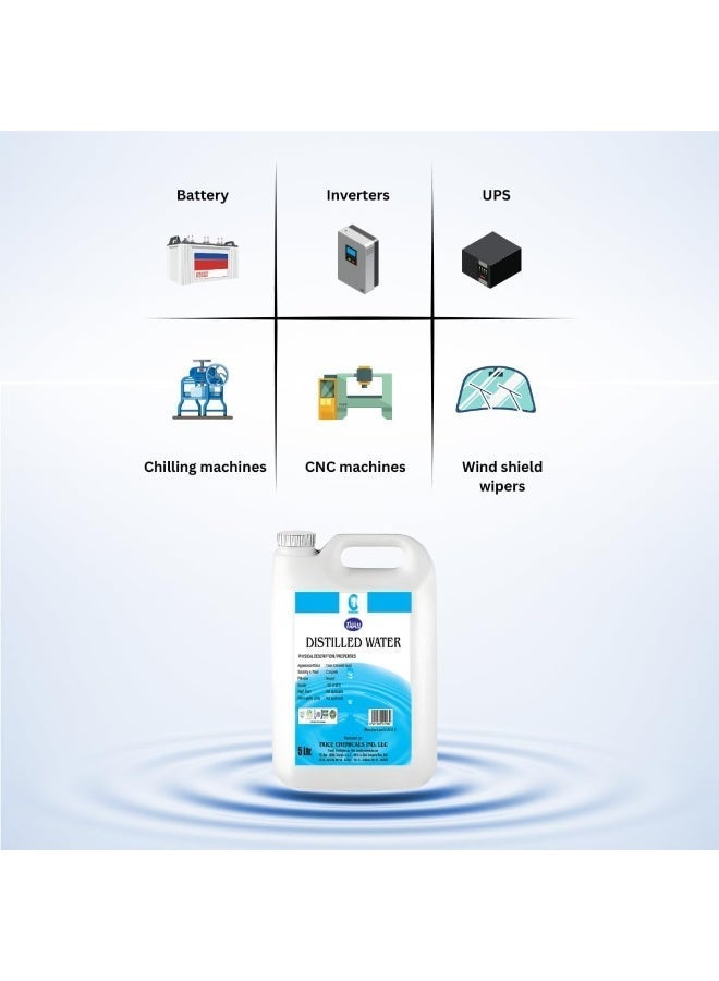 Thrill Distilled Water 5L , Pure Steam Iron, CPAP, Car Battery & Plant Use – Neutral pH, Clean & Mineral-Free Water - Image 3