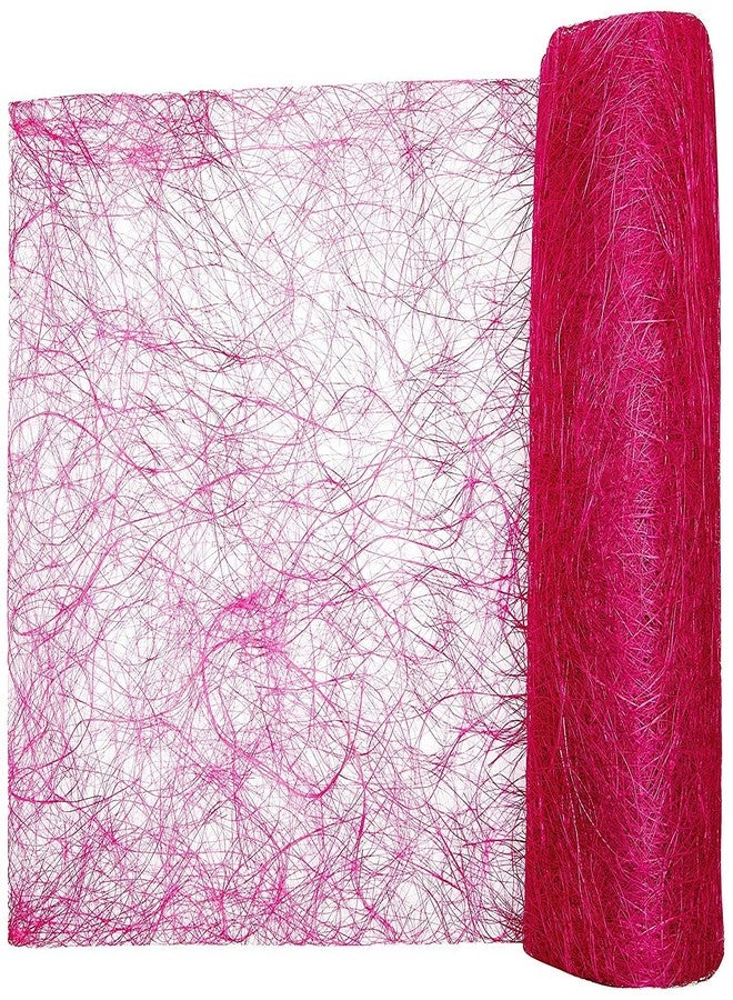 3A Featuretail Abaca Jute Fiber Roll for Bouquet Wrapping, Gift Wrapping, Bags, Basket Making and Handicrafts (Rani Pink Jute 9mtr) - Image 1