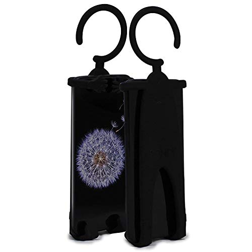 Bondi Plus Flex Phone Holder and Stand - Adjustable Flexible Silicone Case Hanging Mount for Car Bike and Desk up to 6.75" Large Cell Phones - iPhone Xs XR 11 SE - Samsung Galaxy S10 S20 – Black - Image 1