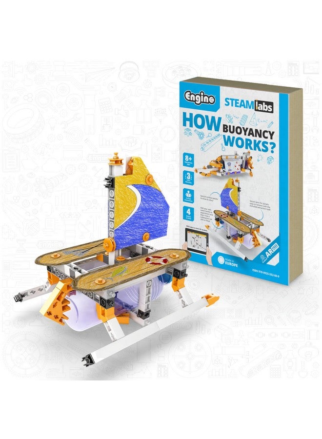 Engino: STEAM Labs Junior: How Buoyancy Works - 4 Model Brick Building Set, Toybook Series, Experiment & Art Activities, Play & Learn Science, Kids 8+ - Image 1