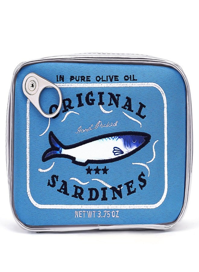 Cessfle Canned Sardines Makeup Bag, Funny Sardine Tin Fish Cosmetic Bag, Creative Cute Makeup Bag Kawaii Pencil Case Pouch, Coquette Make up Pouch for Women - Image 1
