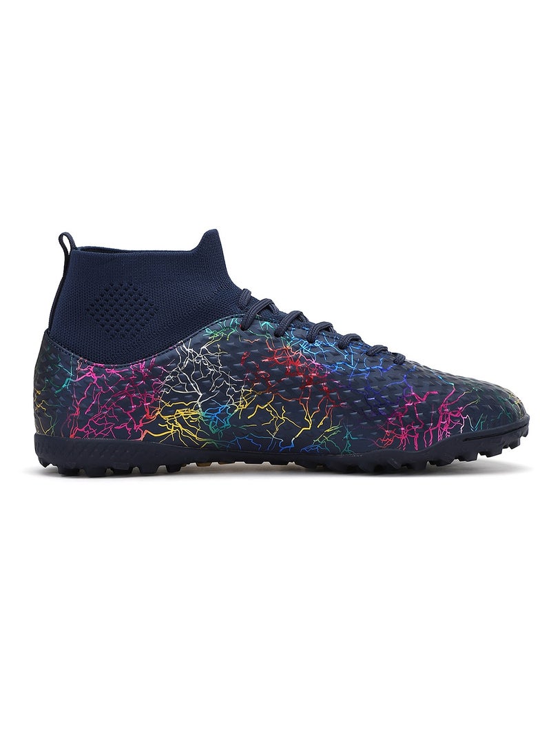 SKY WING Men and Women Soccer Shoes Adults IC or IN Flat Soccer Cleats Elastic High-collar Knit Design Lightweight Training Football Shoes - Image 2