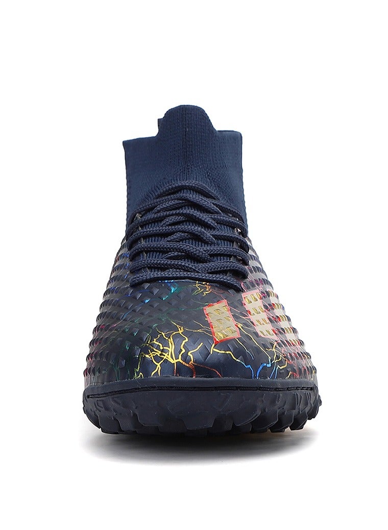 SKY WING Men and Women Soccer Shoes Adults IC or IN Flat Soccer Cleats Elastic High-collar Knit Design Lightweight Training Football Shoes - Image 3