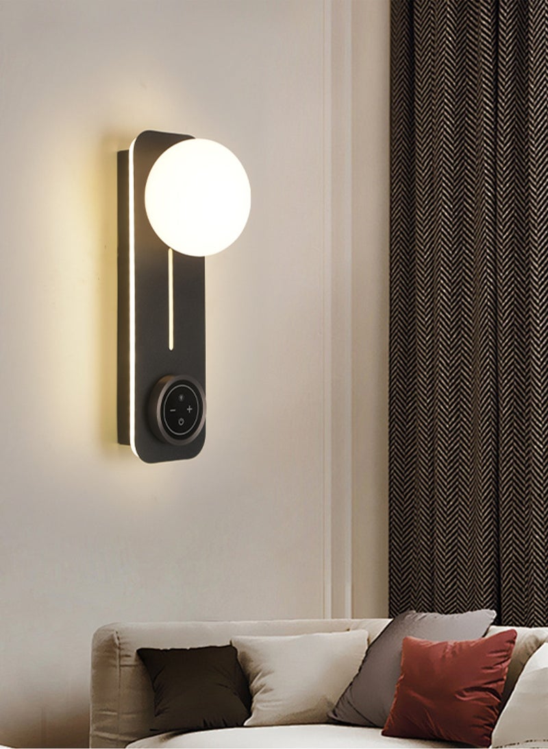 LOOPITYS Three color temperatures - simple style wall lamp, touch keyboard can adjust brightness and color temperature, suitable for living room bedroom, atmosphere light - Image 1