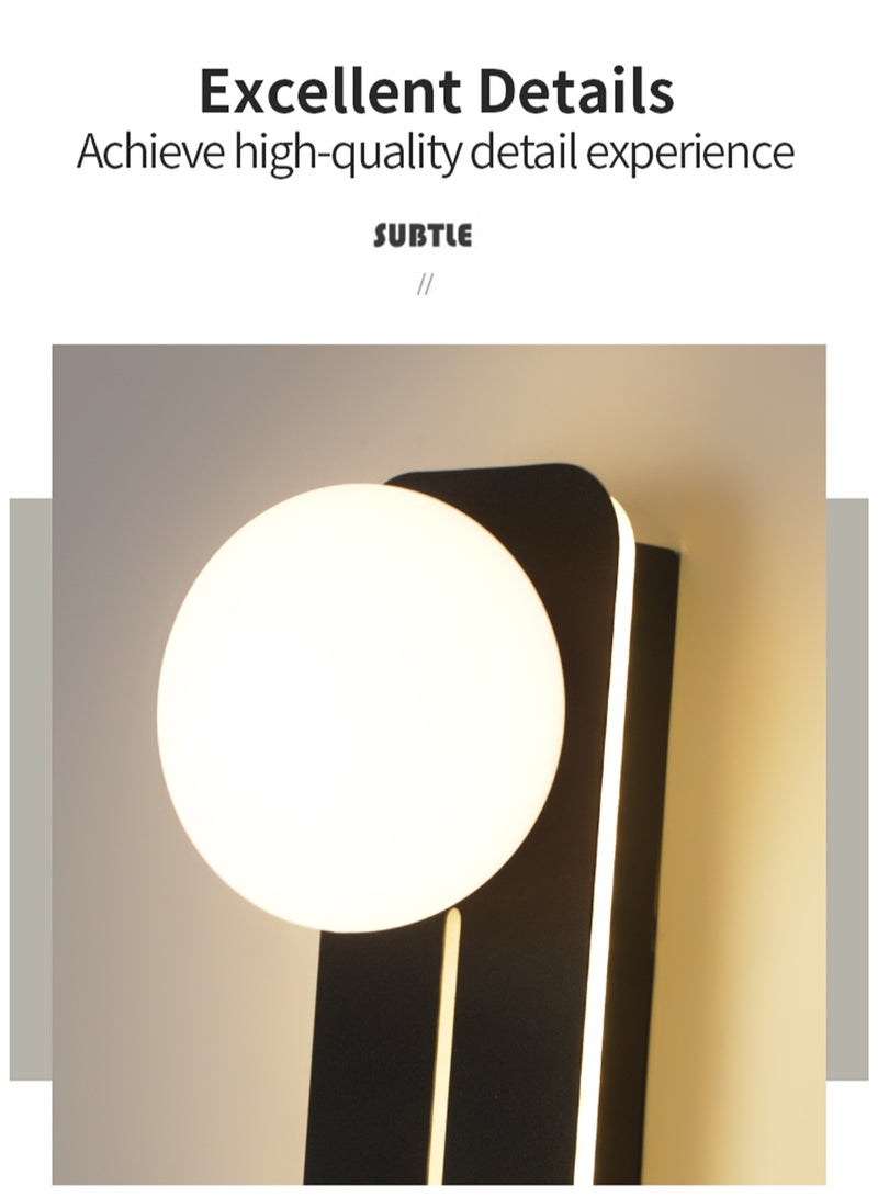 LOOPITYS Three color temperatures - simple style wall lamp, touch keyboard can adjust brightness and color temperature, suitable for living room bedroom, atmosphere light - Image 5