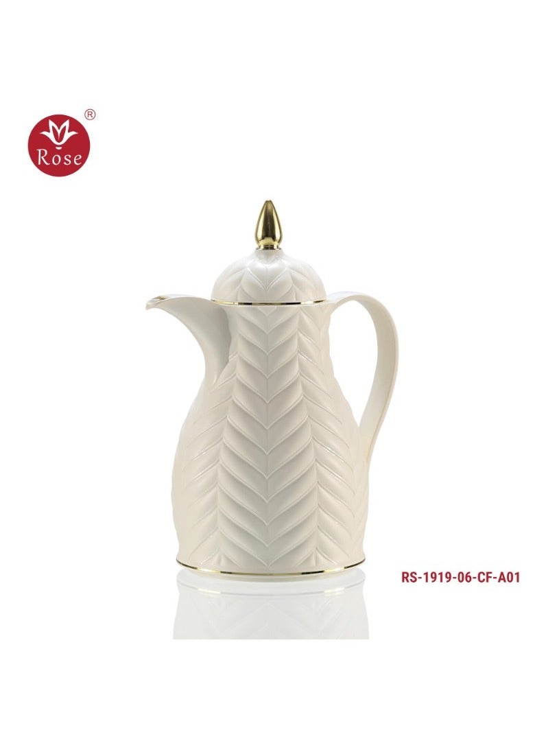 Rose Pearl White Coffee Flask - Image 1