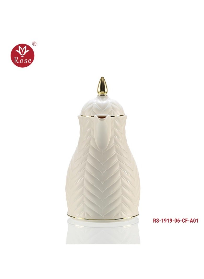 Rose Pearl White Coffee Flask - Image 3