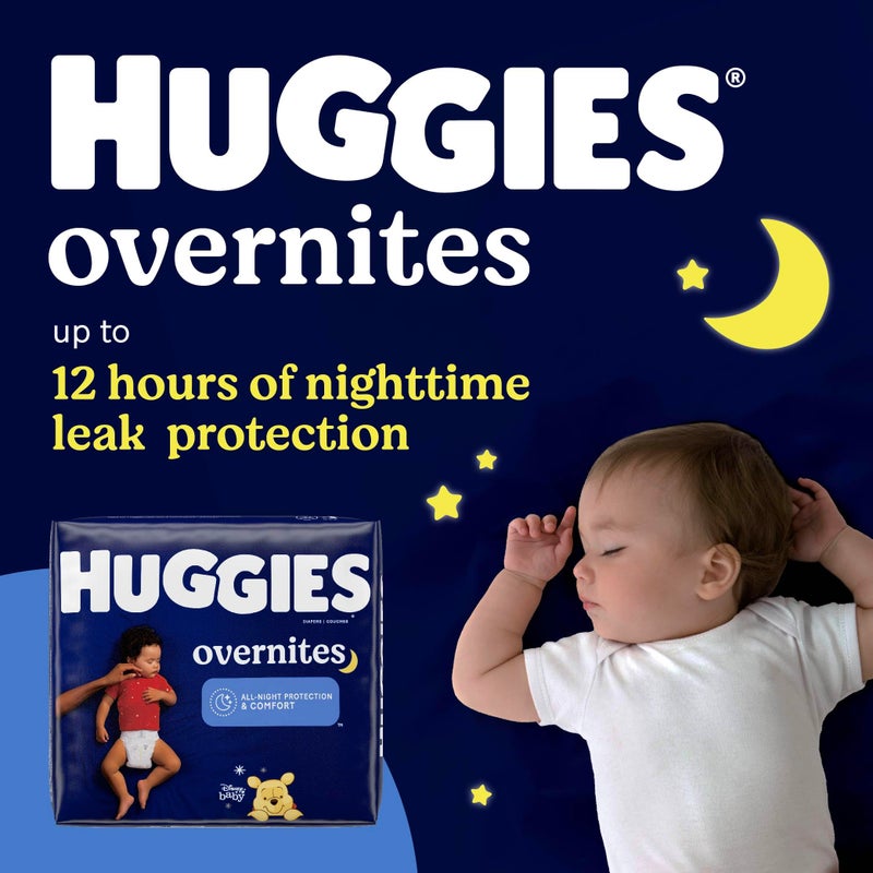 هجيز Huggies Size 7 Overnites Baby Diapers: Overnight Diapers, Size 7 (41+ lbs), 68 Ct (2 Packs of 34) - Image 3